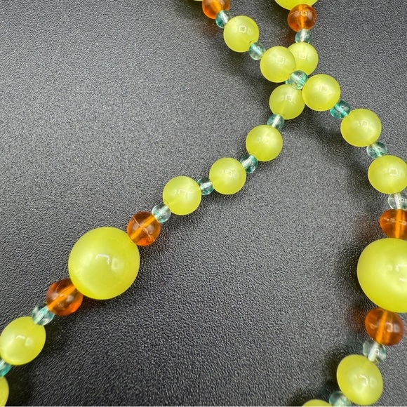 Moonglow Cateye 1970s Beaded Necklace Long - Picture 8 of 14